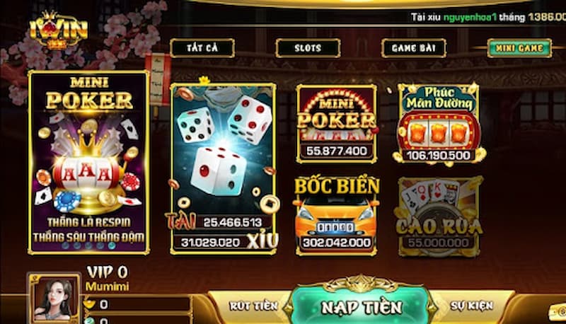 Nạp tiền Iwin club