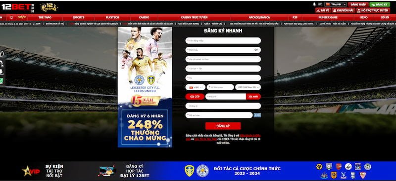 12BET nổi tiếng uy tín