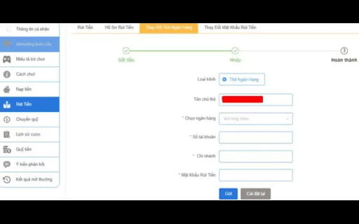 khi rút tiền thưởng 69VN