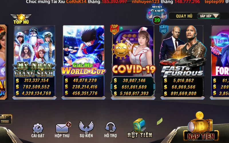 Kho game nổ hũ khổng lồ