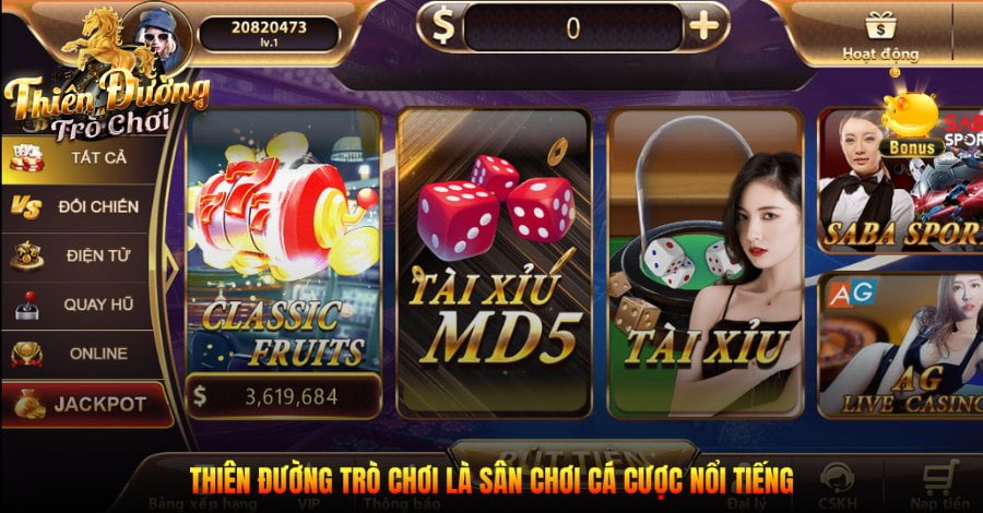 Thiên Đường Trò Chơi là sân chơi cá cược nổi tiếng 