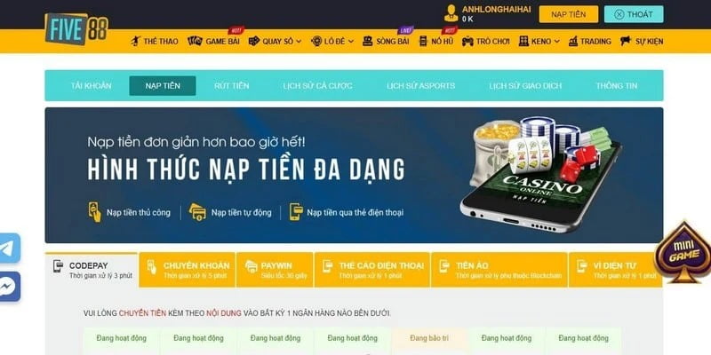 Giải đáp những thắc mắc của anh em khi nạp tiền