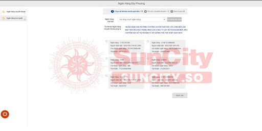 Suncity hiện đang cung cấp các phương thức rút tiền nào?