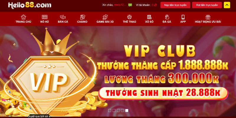 Tổng quan về trang chủ Hello88