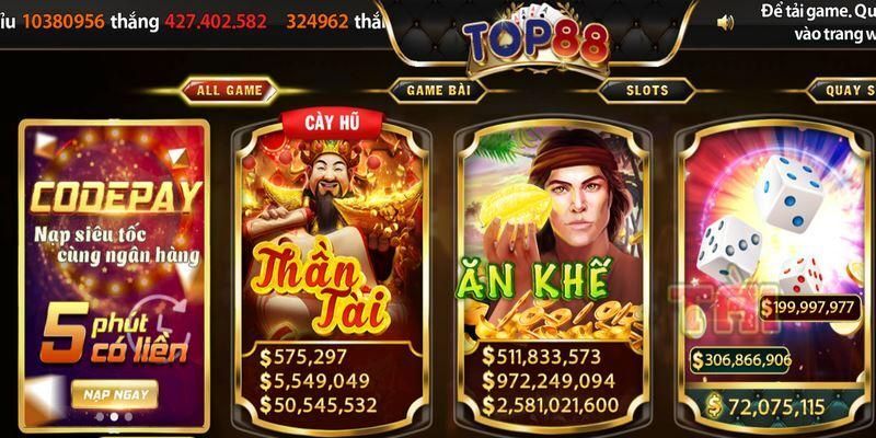 Top88 cung cấp kho game giải trí siêu ấn tượng