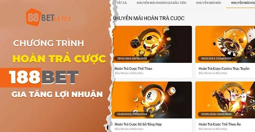 Hoàn Trả Cược Tại 188Bet 