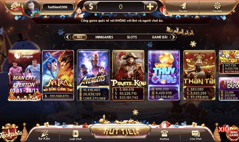 Các mảng game nổi bật tại Sunwin