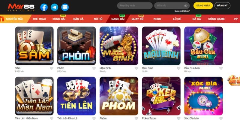 Tiến lên đếm lá tại May88