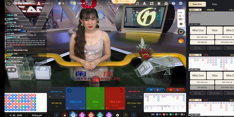Baccarat QH88 cung cấp nhiều bàn cược với các mức tiền khác nhau