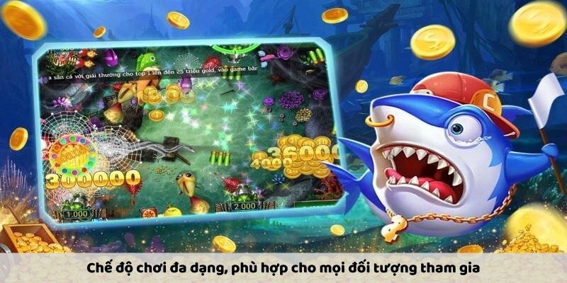 Chế độ chơi đa dạng, phù hợp cho mọi đối tượng tham gia