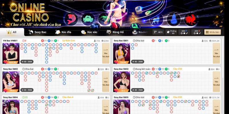Baccarat tại Casino trực tuyến QH88 được thiết kế với giao diện tinh tế, sắc nét