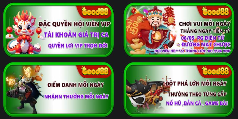 Các chương trình khuyến mãi tại trang cược Good88