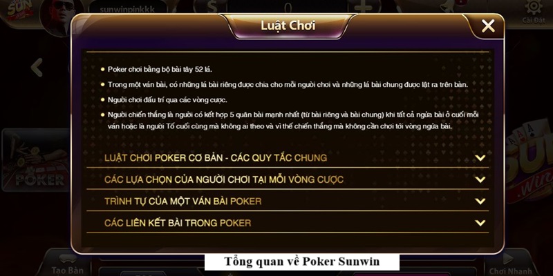 Tổng quan về Poker Sunwin