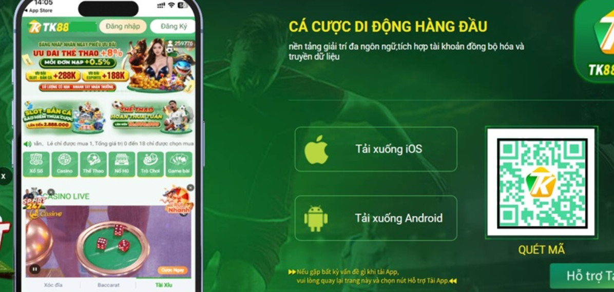 Ứng dụng di động TK88