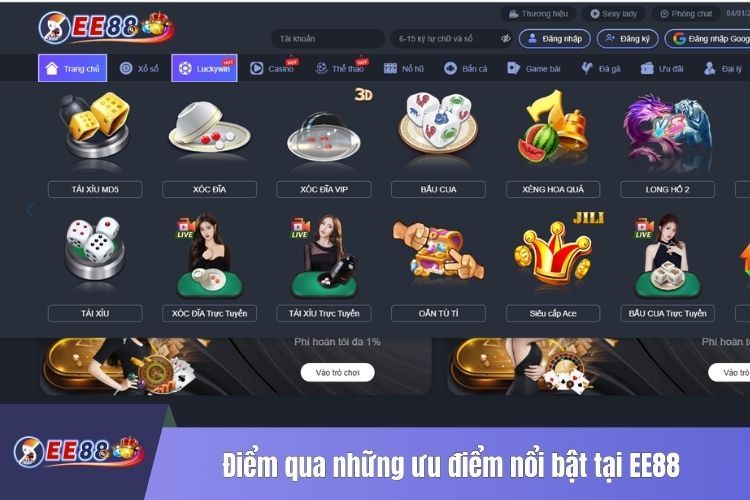 Điểm qua những ưu điểm nổi bật tại EE88