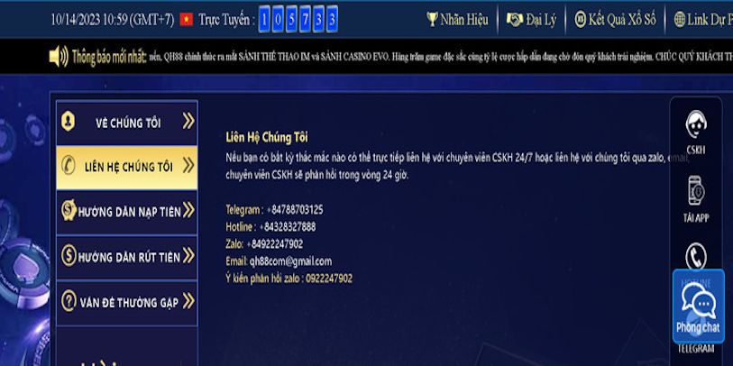 Những điều cần chú ý khi liên hệ tại sân chơi QH88?