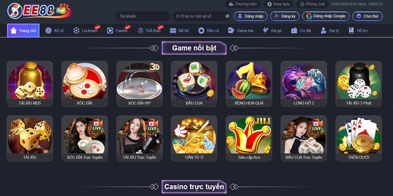 Tổng hợp những sản phẩm nổi bật nhất tại nhà cái EE88