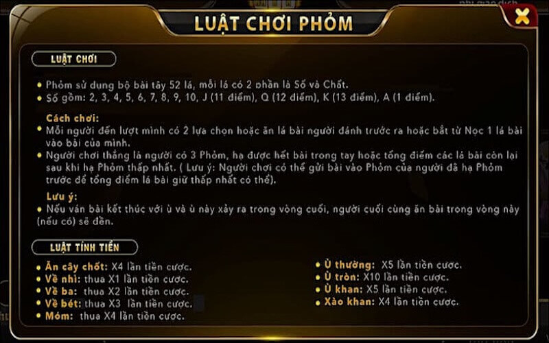 Hướng dẫn tính điểm trong quá trình chơi phỏm