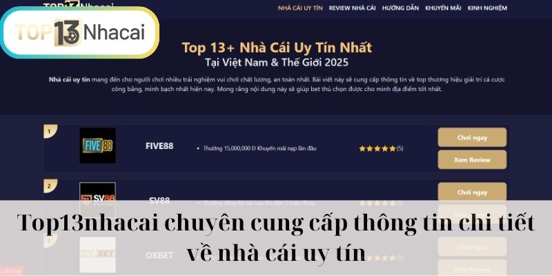 Trang web chuyên cung cấp thông tin chi tiết về thị trường cá cược