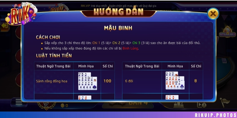 Chơi mậu binh truyền thống với kỹ thuật đơn giản